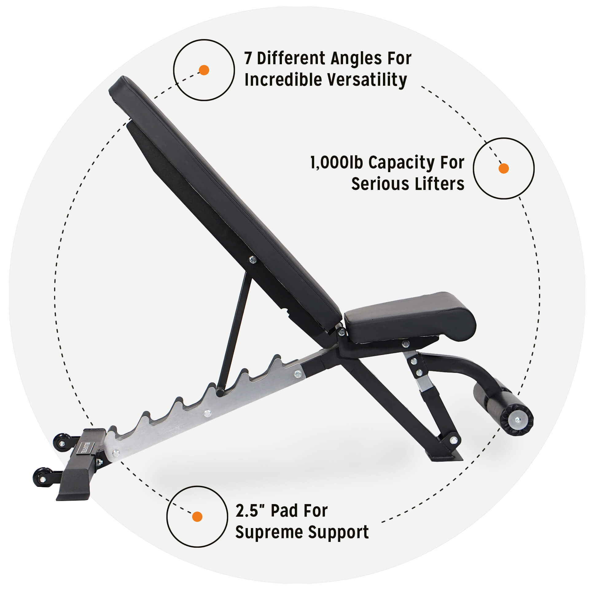 Flat / Incline / Decline Weight Bench – Commercial 3.0 by Bells of Steel