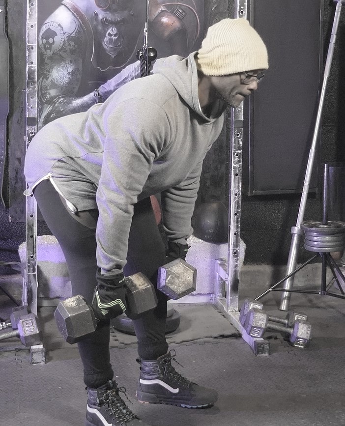 Dumbbell RDL into Squat Position 2