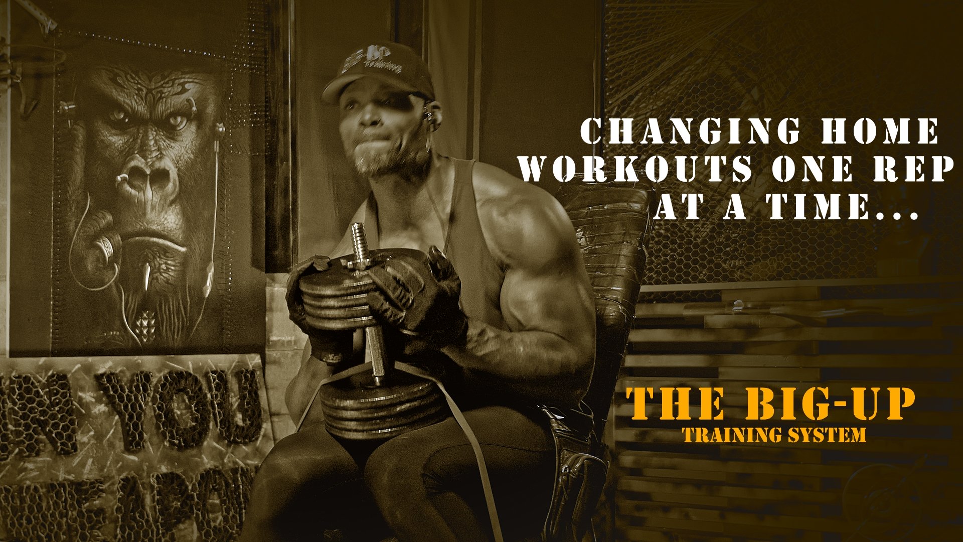 Arguably the best home workout program for building muscle and creating a better physique, the BIG-UP Training System.